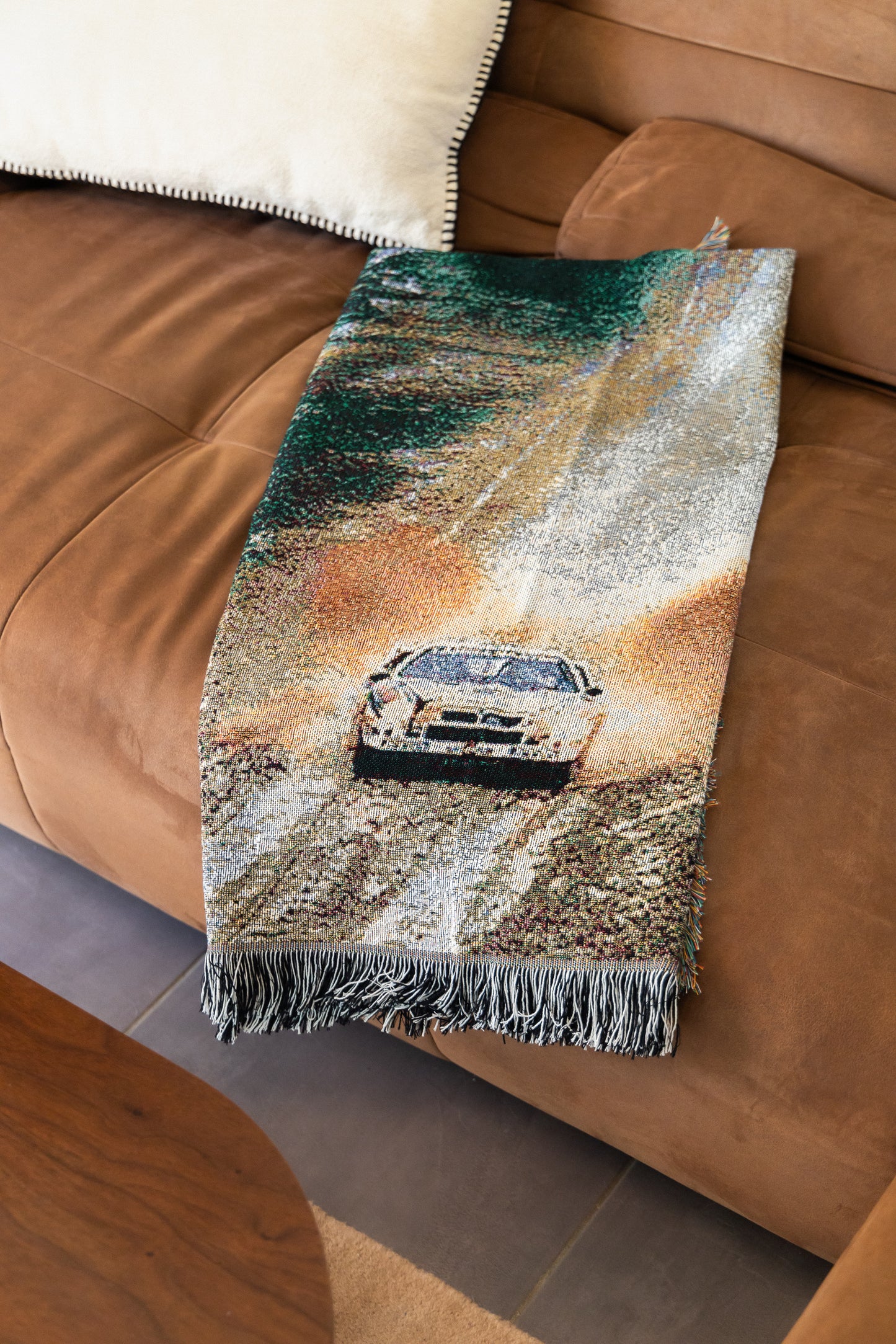 Benzin Lancia Rally 037 Woven Blanket