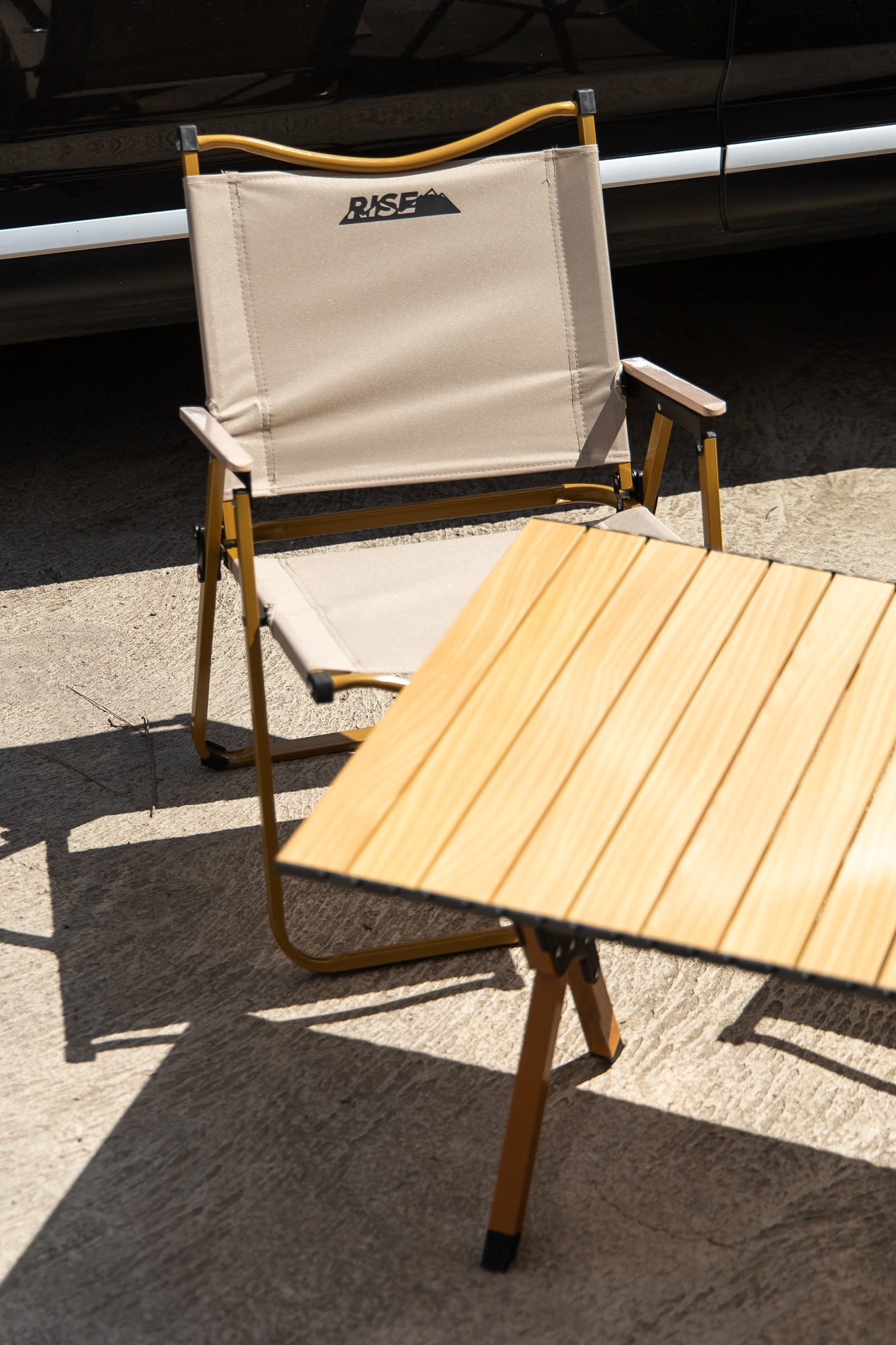 Chaise de camping pliante RISE - Beige