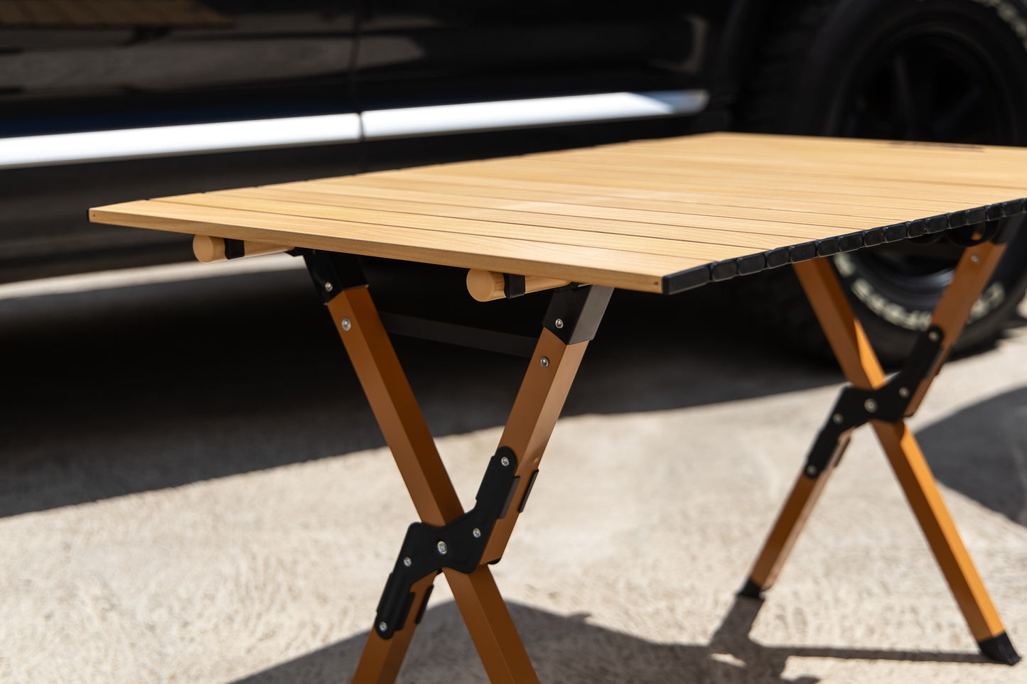 Table de camping pliante aluminum RISE - Bois