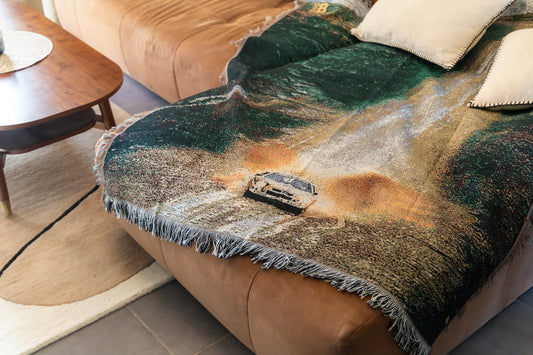 Benzin Lancia Rally 037 Woven Blanket