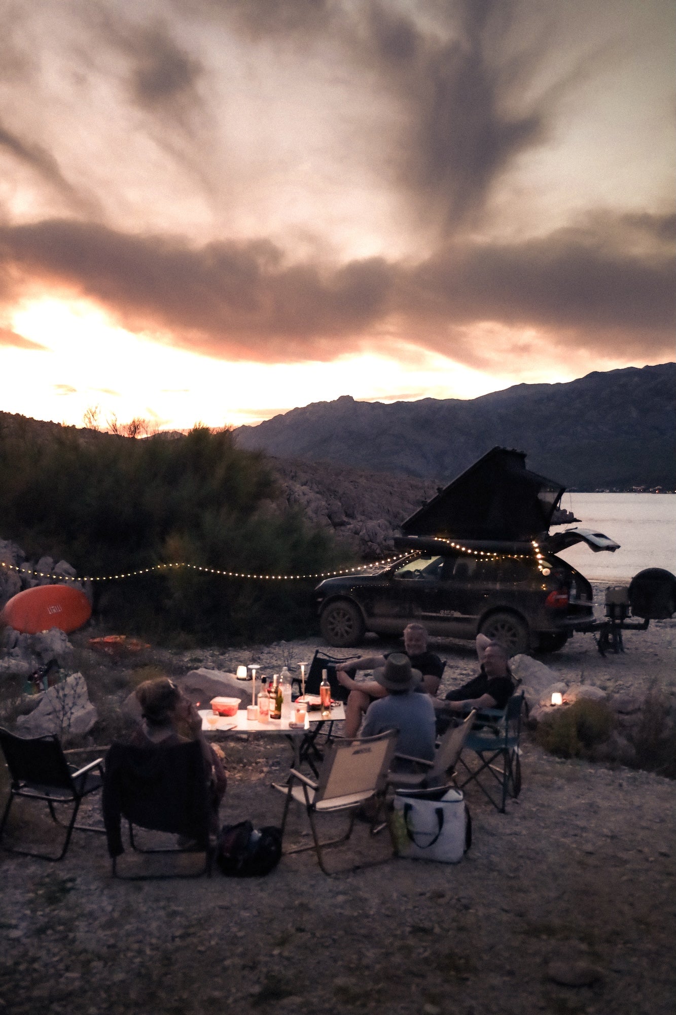 Chaise de camping pliante RISE - Noire