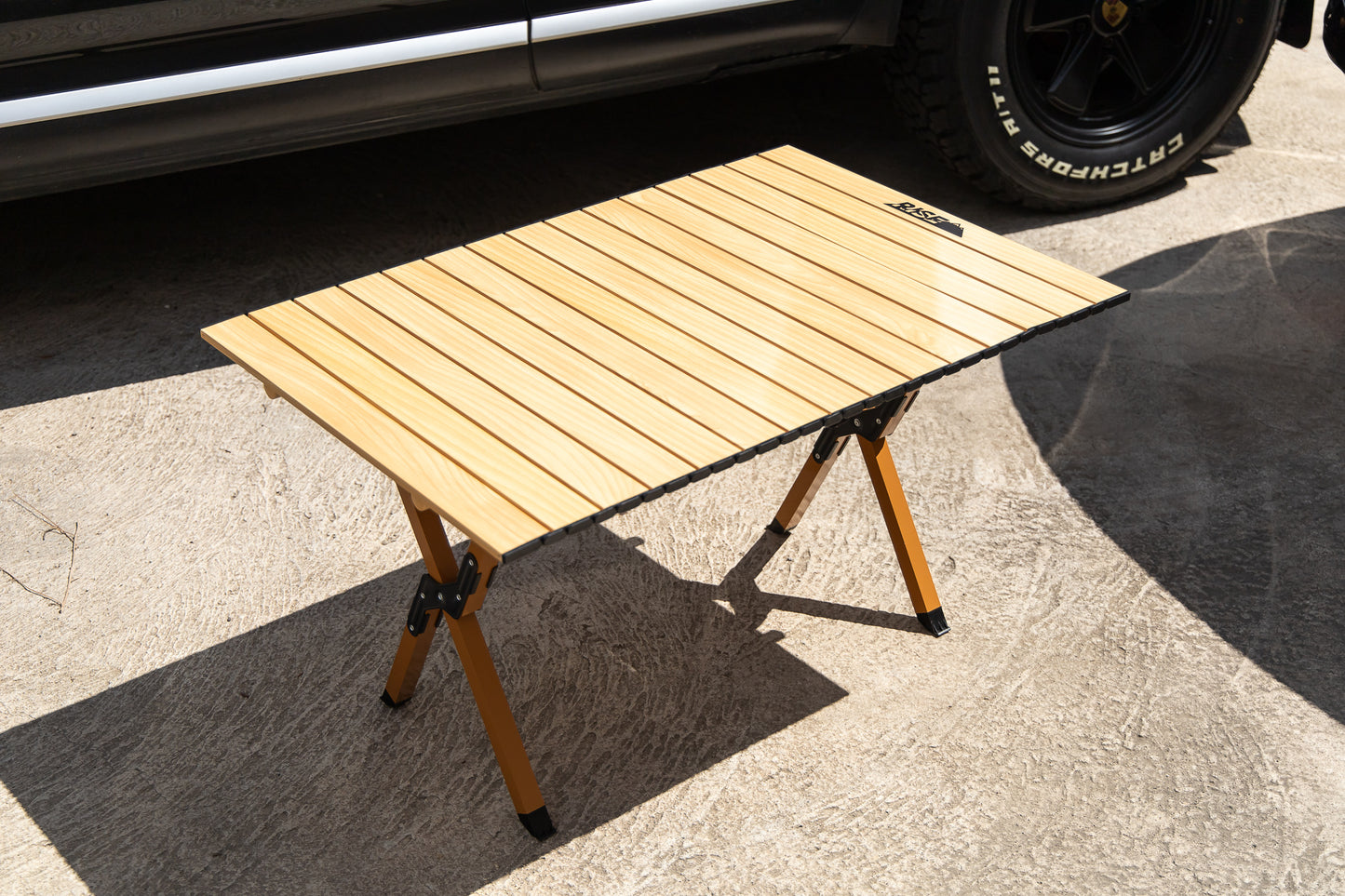 Table de camping pliante aluminum RISE - Bois