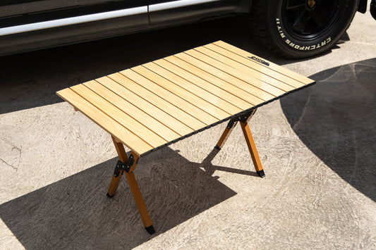 Table de camping pliante aluminum RISE - Bois